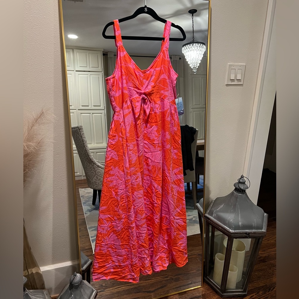 Pink and Orange Dress